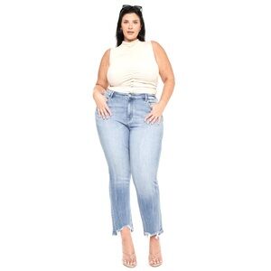 KanCan Drea Essentials High Rise Slim Crop Straight Jeans Size 20W